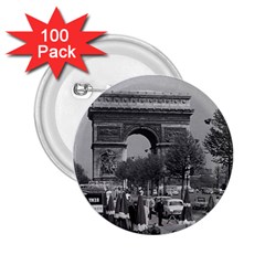 Vintage France Paris Triumphal Arch 1970 100 Pack Regular Button (round) by Vintagephotos