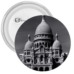 Vintage France Paris The Sacre Coeur Basilica 1970 Large Button (round) by Vintagephotos