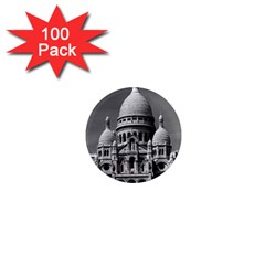 Vintage France Paris The Sacre Coeur Basilica 1970 100 Pack Mini Magnet (round)