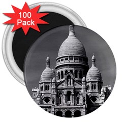 Vintage France Paris The Sacre Coeur Basilica 1970 100 Pack Large Magnet (round) by Vintagephotos