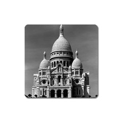 Vintage France Paris The Sacre Coeur Basilica 1970 Large Sticker Magnet (square)