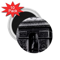 Vintage France Paris Triumphal Arch  Place De L etoile 10 Pack Regular Magnet (round)