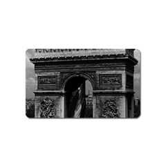 Vintage France Paris Triumphal Arch  Place De L etoile Name Card Sticker Magnet