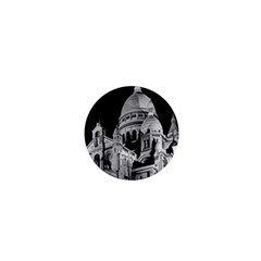 Vintage France Paris The Sacre Coeur Basilica 1970 Mini Magnet (round) by Vintagephotos