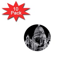 Vintage France Paris The Sacre Coeur Basilica 1970 10 Pack Mini Button (round) by Vintagephotos