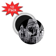 Vintage France Paris The Sacre Coeur Basilica 1970 10 Pack Small Magnet (round) by Vintagephotos