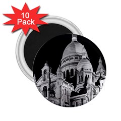 Vintage France Paris The Sacre Coeur Basilica 1970 10 Pack Regular Magnet (round) by Vintagephotos