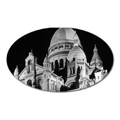 Vintage France Paris The Sacre Coeur Basilica 1970 Large Sticker Magnet (oval) by Vintagephotos