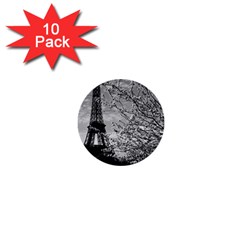 Vintage France Paris Eiffel Tour 1970 10 Pack Mini Button (round) by Vintagephotos