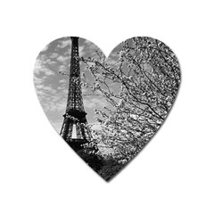 Vintage France Paris Eiffel Tour 1970 Large Sticker Magnet (heart)