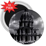 Vintage France Paris Church Saint Louis des Invalides 10 Pack Large Magnet (Round) Front