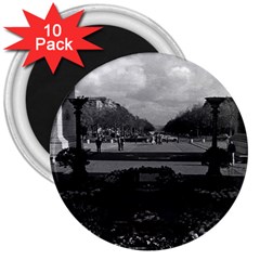 Vintage France Paris Triumphal Arch Unknown Soldier 10 Pack Large Magnet (round) by Vintagephotos