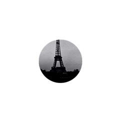 Vintage France Paris Eiffel Tour  Seine At Dusk 1970 Mini Button (round) by Vintagephotos