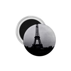 Vintage France Paris Eiffel Tour  Seine At Dusk 1970 Small Magnet (round)