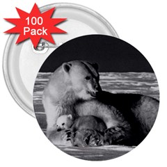 Vintage Usa Alaska Mother Polar Bear 1970 100 Pack Large Button (round)