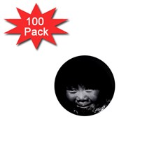 Vintage Usa Alaska Eskimo Child 1970 100 Pack Mini Magnet (round) by Vintagephotos