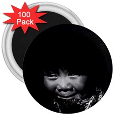 Vintage Usa Alaska Eskimo Child 1970 100 Pack Large Magnet (round) by Vintagephotos