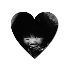 Vintage Usa Alaska Eskimo Child 1970 Large Sticker Magnet (heart) by Vintagephotos