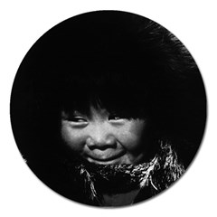 Vintage Usa Alaska Eskimo Child 1970 Extra Large Sticker Magnet (round) by Vintagephotos