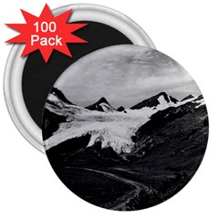 Vintage Usa Alaska Worthington Glacier In Summer 1970 100 Pack Large Magnet (round)