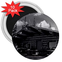 Vintage Usa Alaska Modern Alaskan Log Cabin 1970 10 Pack Large Magnet (round) by Vintagephotos