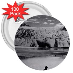 Vintage Usa Alaska Mendenhall Glacier Juneau 1970 100 Pack Large Button (round) by Vintagephotos