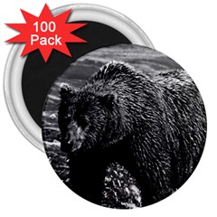 Vintage Usa Alaska Brown Bear 1970 100 Pack Large Magnet (round) by Vintagephotos