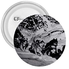 Vintage Usa Alaska Dog Sled Racing 1970 Large Button (round) by Vintagephotos