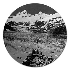 Vintage Usa Alaska Glacier Bay National Monument 1970 Extra Large Sticker Magnet (round) by Vintagephotos