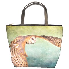 Barn Owl Bucket Handbag by heathergreen