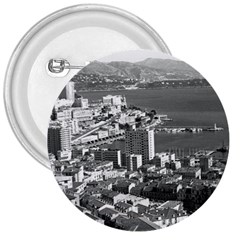 Vintage Principality Of Monaco  The Port Of Monte Carlo Large Button (round) by Vintagephotos