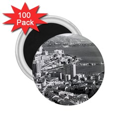 Vintage Principality Of Monaco  The Port Of Monte Carlo 100 Pack Regular Magnet (round)