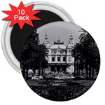 Vintage Principality of Monaco Monte Carlo Casino 10 Pack Large Magnet (Round) Front