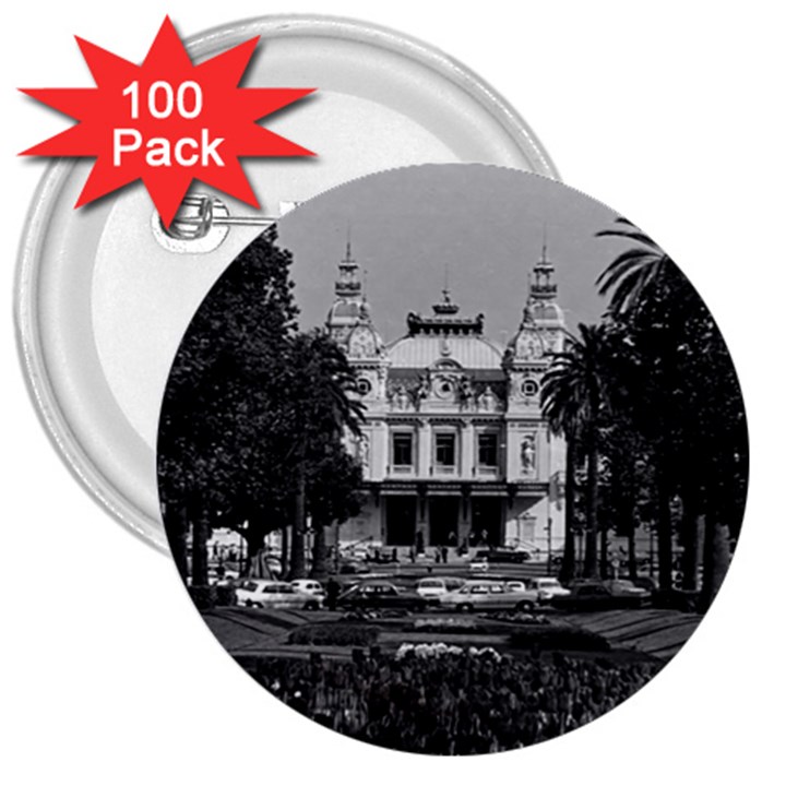 Vintage Principality of Monaco Monte Carlo Casino 100 Pack Large Button (Round)