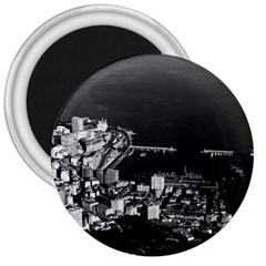 Vintage Principality Of Monaco Overview 1970 Large Magnet (round) by Vintagephotos