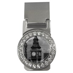 Vintage Uk England London The Post Office Tower Big Ben Money Clip With Gemstones (round)