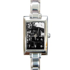 Vintage Uk England London Double-decker Bus 1970 Classic Elegant Ladies Watch (rectangle)