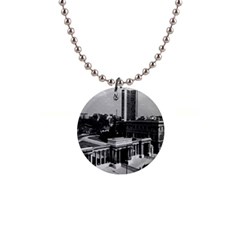 Vintage Uk England London Hyde Park Corner Hilton 1970 Mini Button Necklace by Vintagephotos