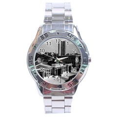 Vintage Uk England London Hyde Park Corner Hilton 1970 Stainless Steel Analogue Watch (round)