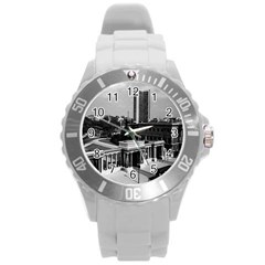 Vintage Uk England London Hyde Park Corner Hilton 1970 Round Plastic Sport Watch Large by Vintagephotos