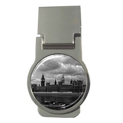 Vintage  Uk England London The Houses Of Parliament 1970 Money Clip (round) by Vintagephotos