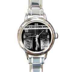 Vintage France Paris Triumphal Arch 1970 Classic Elegant Ladies Watch (round) by Vintagephotos