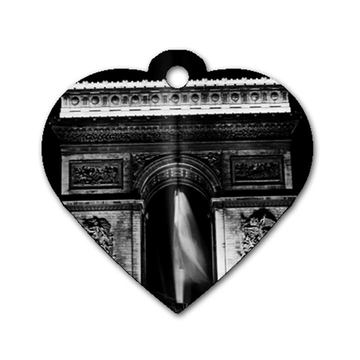 Vintage France Paris Triumphal arch 1970 Twin-sided Dog Tag (Heart)