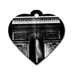 Vintage France Paris Triumphal arch 1970 Twin-sided Dog Tag (Heart) Back