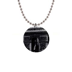 Vintage France Paris Triumphal Arch  Place De L etoile Mini Button Necklace by Vintagephotos