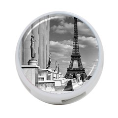 Vintage France Paris Eiffel Tour Chaillot Palace 1970 Twin-sided 4 Port Usb Hub (round) by Vintagephotos