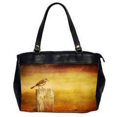 Bird On A Fence Twin-sided Oversized Handbag