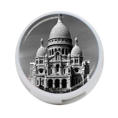 Vintage France Paris The Sacre Coeur Basilica 1970 Twin-sided 4 Port Usb Hub (round)