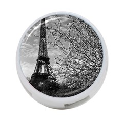 Vintage France Paris Eiffel Tour 1970 Twin-sided 4 Port Usb Hub (round)