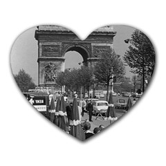 Vinatge France Paris Triumphal Arch 1970 Mouse Pad (heart) by Vintagephotos